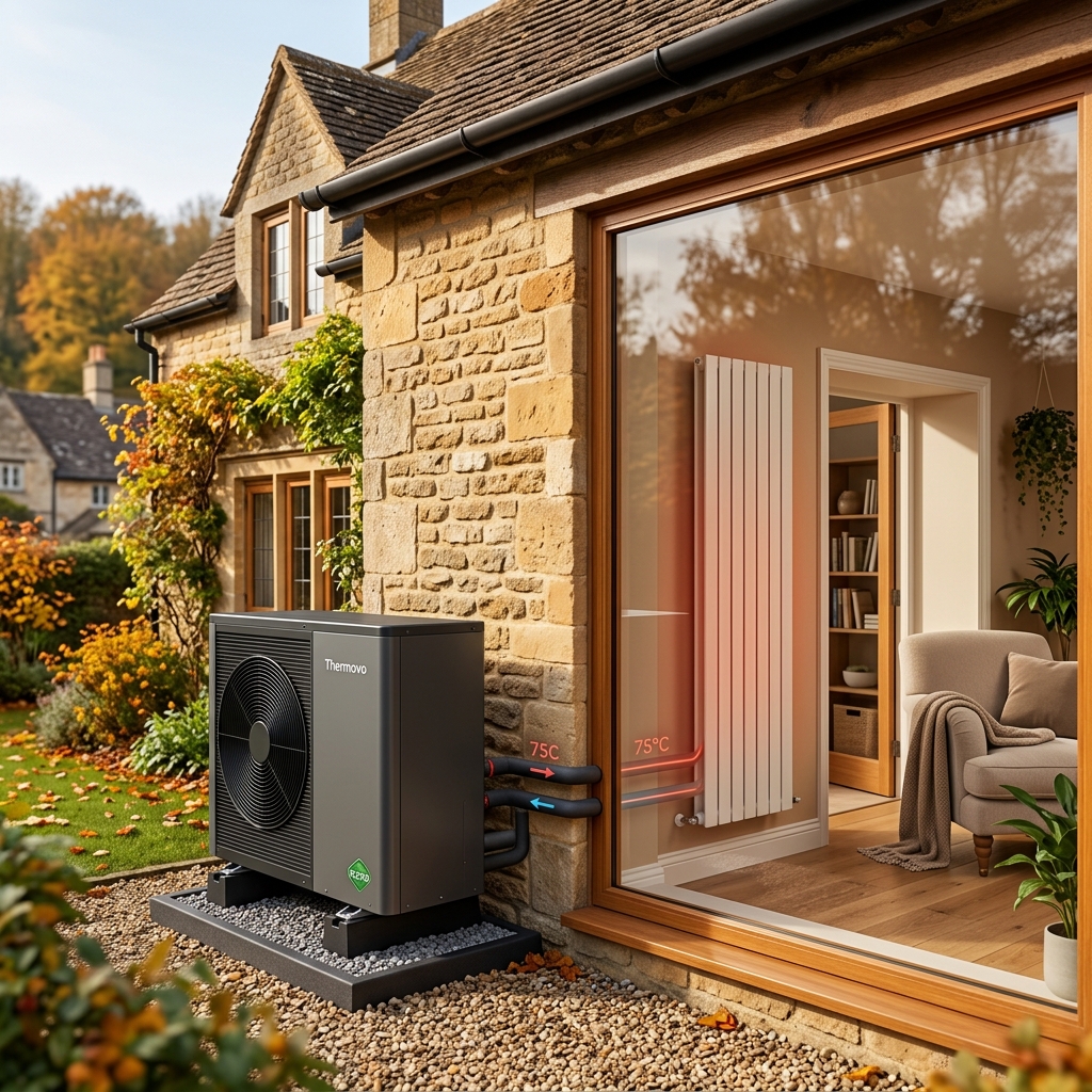 Cover image for article: Heat Pump with Radiators: Retrofit & Optimization Guide for Existing Homes (2026)